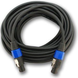 Mr Dj TWSTS25 25 Foot Speakon to Speakon PA/DJ Speaker Cable - 2 Conductor - 12 Guage
