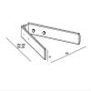 Multibrackets 5415 Medium Public Display Stand, Front Shelf, Silver view 2