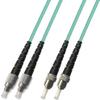 10M - 10 Gigabit (10Gb) OM3 Duplex Fiber Optic Cable (50/125) - FC to ST view 1