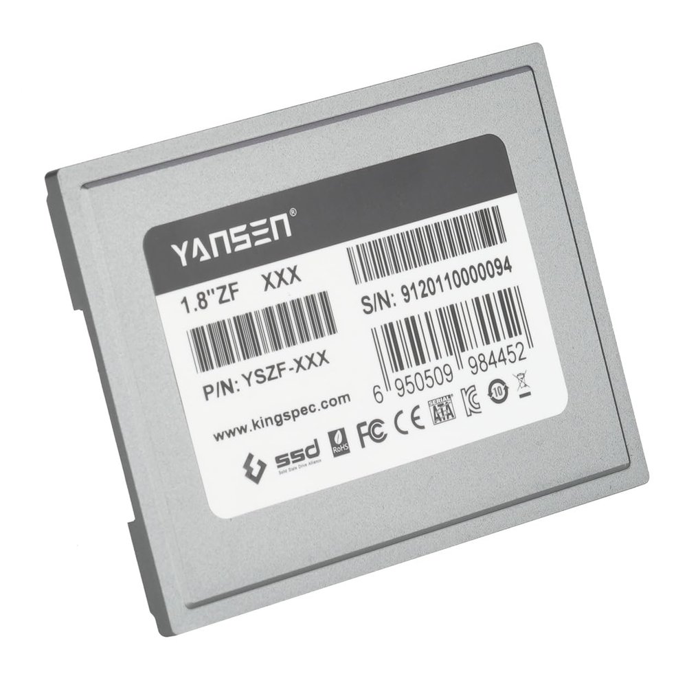 KingSpec Yansen 64GB 1.8" ZIF 40-pin SSD, MLC Flash Internal Solid State Drive for Compact PC/Old Laptop/Media Player