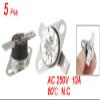 uxcell KSD301 250V 10A 176F 80C NC Thermostat Temperature Control Switch 5pcs view 2