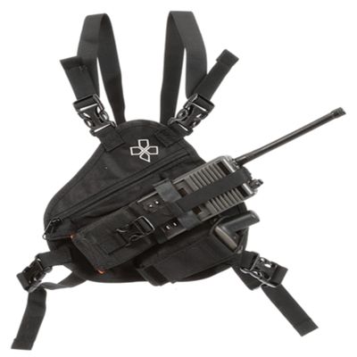 COAXSHER RP-1 Scout Radio Chest Harness for 2 Way Radio & Electronics | Search and Rescue, Ski Patrol, Emergency Response - Black