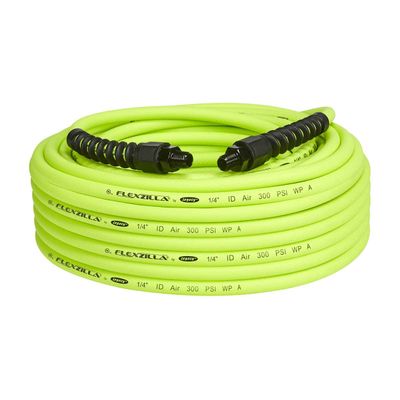 Flexzilla HFZP14100YW2 ZillaGreen Pro Air Hose 100 Feet | 1/4" Hose I.D. | All Weather Flexibility | Lightweight and Easy to Handle | Won't Kink Under Pressure