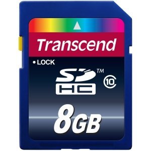 New - Transcend 8 GB Secure Digital High Capacity (SDHC) - 1 Card - CZ1087