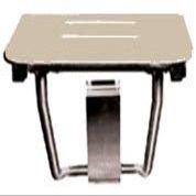 Brey-Krause Rectangular Shower Seat with Slatted Ivory Top - 18" by 16"