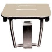 Brey-Krause Rectangular Shower Seat with Slatted Ivory Top - 18" by 16"