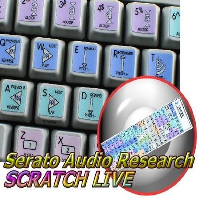 12X12 Size Stickers for Keyboard SERATO Scratch Live Galaxy Series