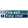 W311 Fire Exit Keep Clear Sign view 1