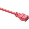 Oncore Power Systems Power Power Extension Cord - 8 ft - IEC 60320 C19 - IEC 60320 C20 250 V AC - 20 A - Red PWCDC19C2008FRED view 1
