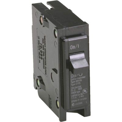 Eaton Corporation Br115 Single Pole Interchangeable Circuit Breaker, 120V, 15-Amp