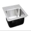 Just Single Bowl Drop-in Stainless Steel Sink, 18 GA, 3 Hole, OD 15" x 15", SL-1515-A-GR-3 view 1