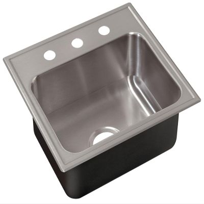 Just SL1921A3 18 Gauge Single Bowl Drop In Sink with Standard Depth and Faucet Ledge