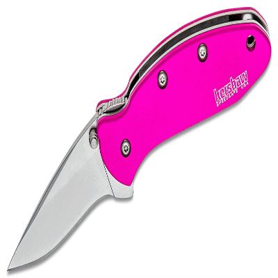 Kershaw Chive - Pink Aluminum, 420HC Pocket Knife