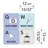 4Keyboard PHOTOSHOP GALAXY SERIES NEW KEYBOARD LABELS SHORTCUTS ARE COMPATIBLE WITH ADOBE 12 X 12 SIZE view 3