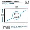 Elite Screens Sable Frame 2 Series, 110-inch Diagonal 16:9, Active 3D 4K Ultra HD Ready Fixed Frame Home Theater Movie Office Presentations Indoor Front Projection Projector Screen, ER110WH2, Black view 2