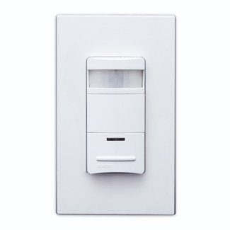 Leviton MDS15-IDE PIR Wall Switch Occupancy Sensor with Self Adaptive Technology, Black