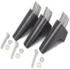 Bethany Housewares Modern Black Furniture Leg Set, 4*1.25*3.5 inches, Indoor Tables, Cabinets, Screw-In view 1