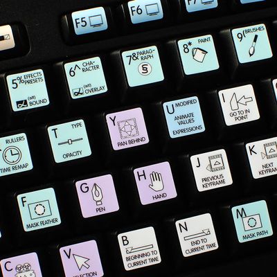 Adobe After Effects Galaxy Series Keyboard Labels 12X12 Size