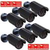 VideoSecu 6 Pack Fake Security Cameras Dummy IR Infrared LED Light CCTV Surveillance CNG view 1