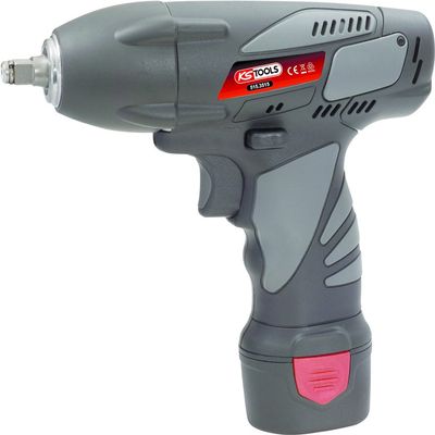 KS TOOLS 3/8'' Cordless Impact Wrench, 117Nm, 1.870 r.p.m., with 2 Batteries and 1 Charger