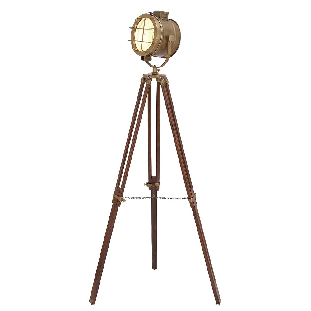 Deco 79 Wood Room Floor Lamp Spotlight Standing Tall Lamp, Tall Lamp 31" x 31" x 71", Brown