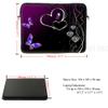 15.6 Inch Neoprene Laptop Sleeve Bag Carrying Case with Hidden Handle Design Compatible with MacBook Air Ultrabook, Chromebook - Purple Butterfly Heart view 3
