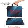 15.6 Inch Neoprene Laptop Sleeve Bag Carrying Case with Hidden Handle Design Compatible with MacBook Air Ultrabook, Chromebook - Purple Butterfly Heart view 4