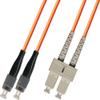 250M Multimode Duplex Fiber Optic Cable (62.5/125) - FC to SC view 1