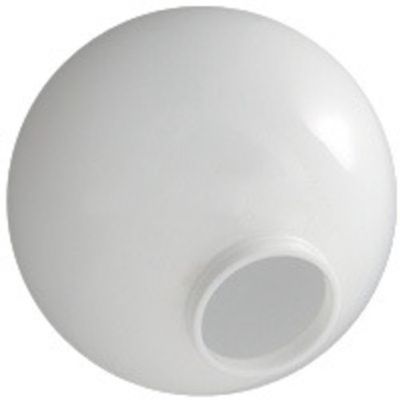 12 in. White Acrylic Globe - 4 in. Extruded Neck Opening - American PLAS-12NW4