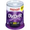 Maxell Logo on top 16X DVD+R Media 100 Pack in Cake Box (639016) view 1