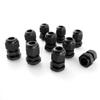 uxcell 10 Pcs PG9 Black Plastic IP67 Waterproof Cable Connectors view 1