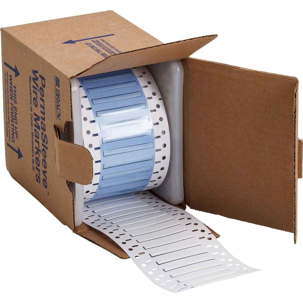 Brady 104672 PermaSleeve Wire Marking Sleeves, 0.500" Width x 0.182" Height