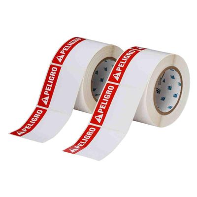 Brady THTEL-184-483-1-PE Thermal Transfer Printable Labels, 3" x 3" Size