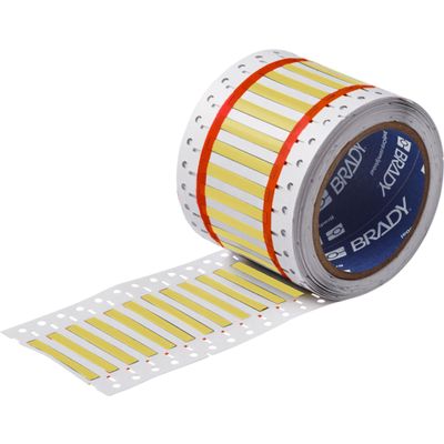 Brady HX-187-2-YL-S PermaSleeve Wire Marking Sleeves, 0.331" Height, 1.969" Width, Polyolefin (B-7642) Yellow (Roll of 500)