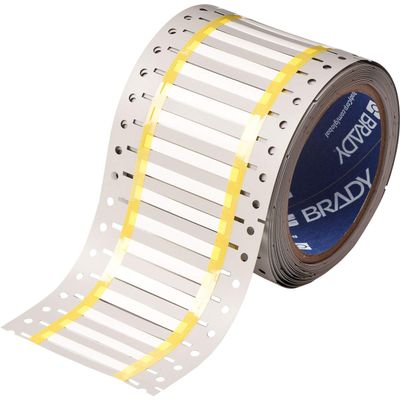 Brady 2HT-125-2-WT-S High Temperature PermaSleeve Wire Marking Sleeves, 0.235" Height, 2.00" Width, Polyvinylidene Fluoride (B-345) White (Roll of 500)