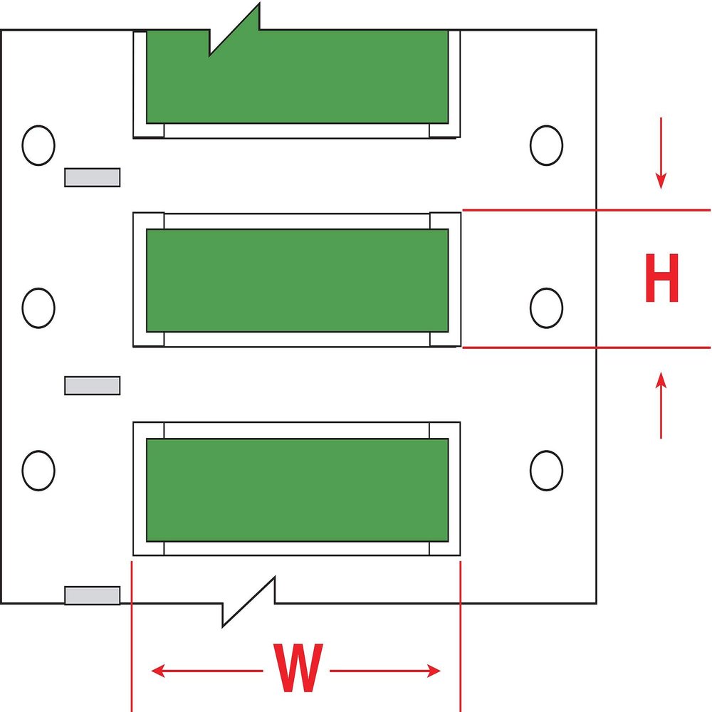 Brady 3PS-1000-2-GR-S PermaSleeve Wire Marking Sleeves, 1.660" Height, Width, Polyolefin (B-342) Green (Roll of 100)