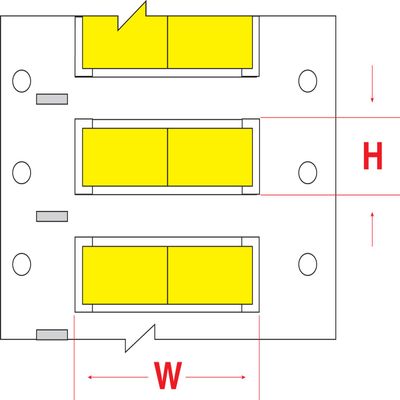 Brady HX-375-150-YL-2 PermaSleeve Wire Marking Sleeves, 0.622" Height, 0.748" Width, Polyolefin (B-7642) Yellow (Roll of 2000)