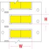 Brady HX-375-150-YL-2 PermaSleeve Wire Marking Sleeves, 0.622" Height, 0.748" Width, Polyolefin (B-7642) Yellow (Roll of 2000) view 1