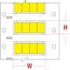Brady 2HX-375-2-YL-4 PermaSleeve Wire Marking Sleeves, 0.622" Height, 0.492" Width, Polyolefin (B-7642) Yellow (Roll of 4000)