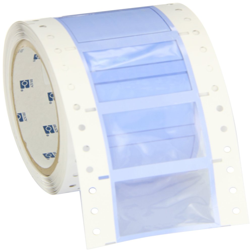 Brady PS-750-2-WT-S PermaSleeve Wire Marking Sleeves, 1.250" Height, 2.00" Width, Polyolefin (B-342) White (Roll of 100)