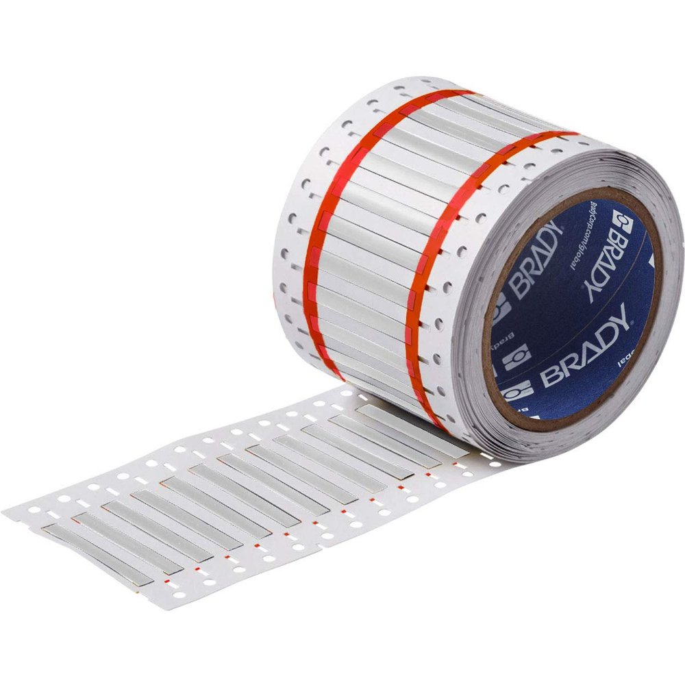 Brady 2HX-125-2-WT-3 PermaSleeve Wire Marking Sleeves, 0.244" Height, 0.667" Width, Polyolefin (B-7642) White (Roll of 7500)