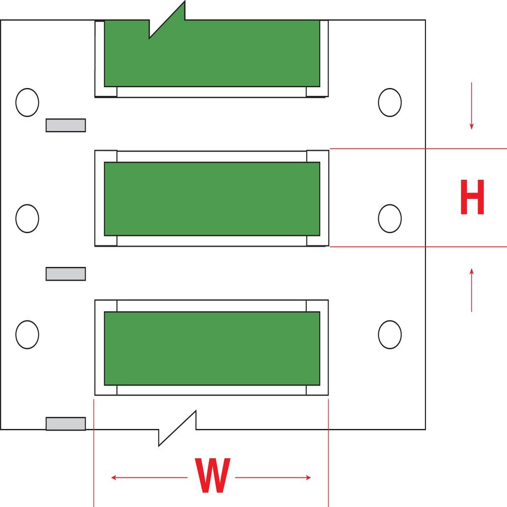 Brady 3PS-750-2-GR-S PermaSleeve Wire Marking Sleeves, 1.250" Height, 2.00" Width, Polyolefin (B-342) Green (Roll of 100)