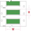 Brady 3PS-750-2-GR-S PermaSleeve Wire Marking Sleeves, 1.250" Height, 2.00" Width, Polyolefin (B-342) Green (Roll of 100) view 1