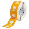 Brady THTEP170-593-.25YL Push Button Labels for Thermal Transfer Printers, 2.400" Width x 2.400" Height, Yellow view 1