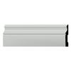Ekena Millwork Endurathane Oslo Rope Baseboard Moulding, 4 1/2"H x 5/8"P x 94 1/2"L, Factory Primed view 1