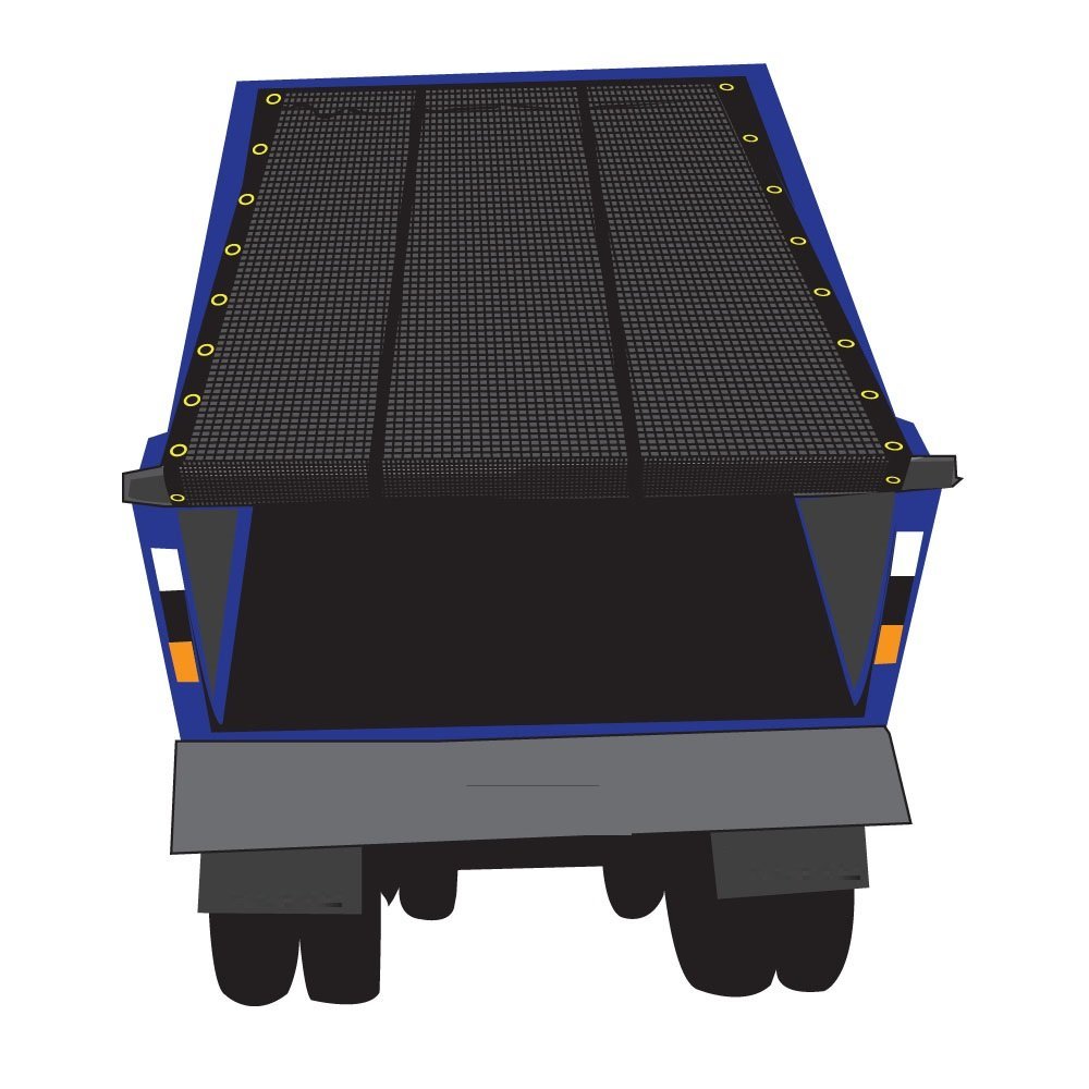 XTARPS 7' x 12' Premium Dump Truck Tarp Vinyl Mesh Tarp Fits Most Manual or Electric Dump Truck System