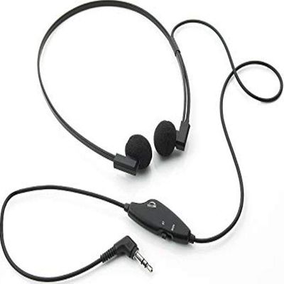 VEC Electronics Spectra SP-VC 5 Deluxe Twin Speaker Transcription Headset, Volume Control and Stereo/Mono Switch, 5 ft. Cord with a 3.5mm Right Angle Stereo Plug, Pouch for Personal Storage
