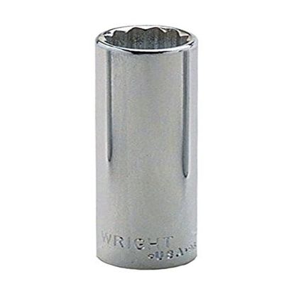 Wright Tool 2716 1/4" Drive 12 Point Standard Universal Socket, 1/2"