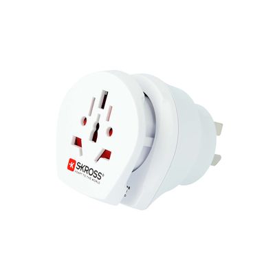 SKROSS Reiseladegert + Adapter-Set wei