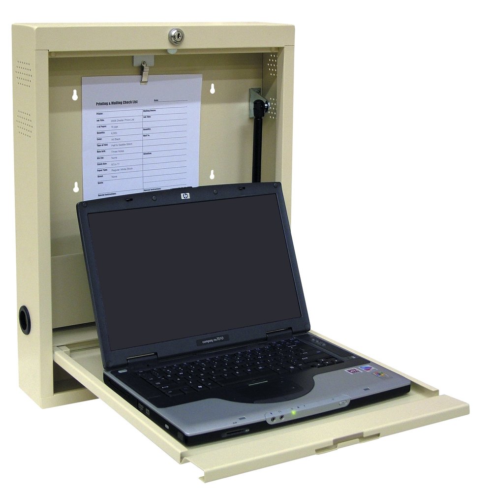 Omnimed 291559-BG Laptop Wall Desk, Beige